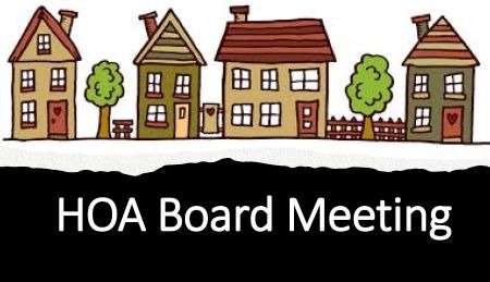 December Community Association Board Meeting